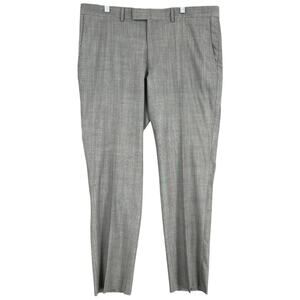 KENNETH‎ COLE Grey Wool Blend Flat Front Classic Dress Pants 38 x 30